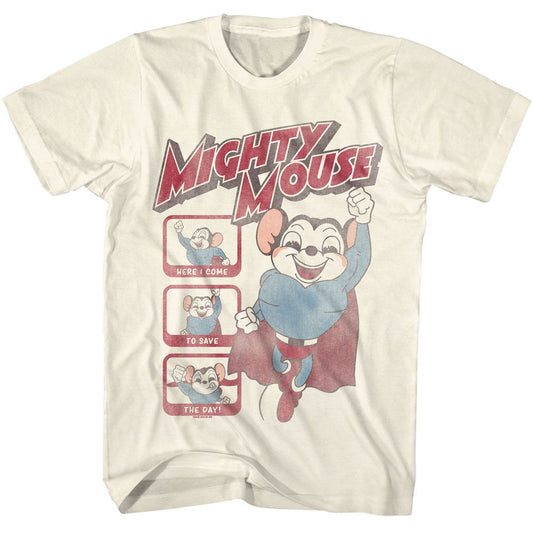 Mighty Mouse - Here I Come - American Classics - Adult Short Sleeve T-Shirt