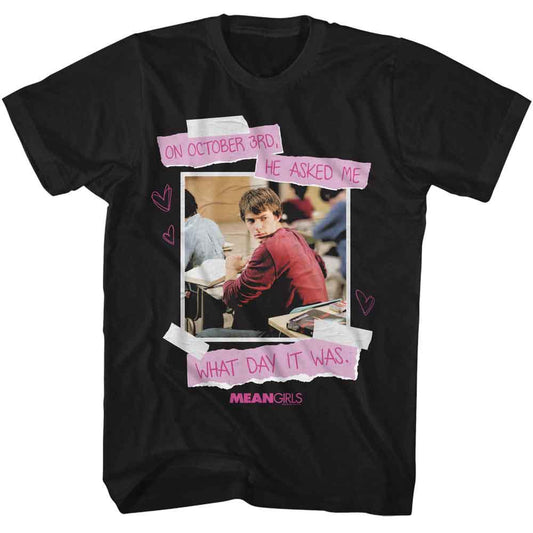 Mean Girls - October 3Rd - American Classics - Solid Black Adult Short Sleeve T-Shirt