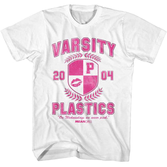 Mean Girls - Varsity Plastics - American Classics - Solid White Adult Short Sleeve T-Shirt