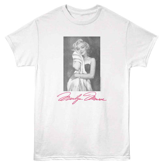 Marilyn Monroe - Blanket - American Classics - Solid White Adult Short Sleeve T-Shirt