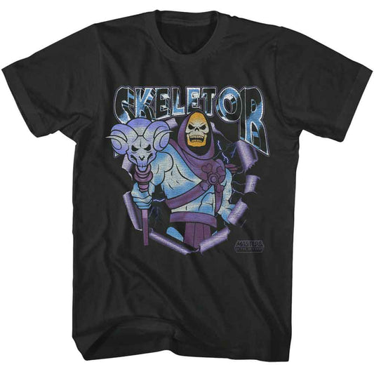 Masters Of The Universe - Skeletor Breakthrough - American Classics - Black Solid Adult Short Sleeve T-Shirt
