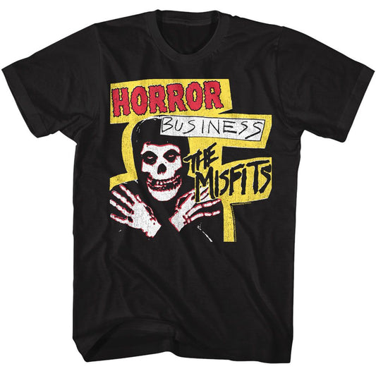 Misfits - Horror Business - American Classics - Solid Black Adult Short Sleeve T-Shirt