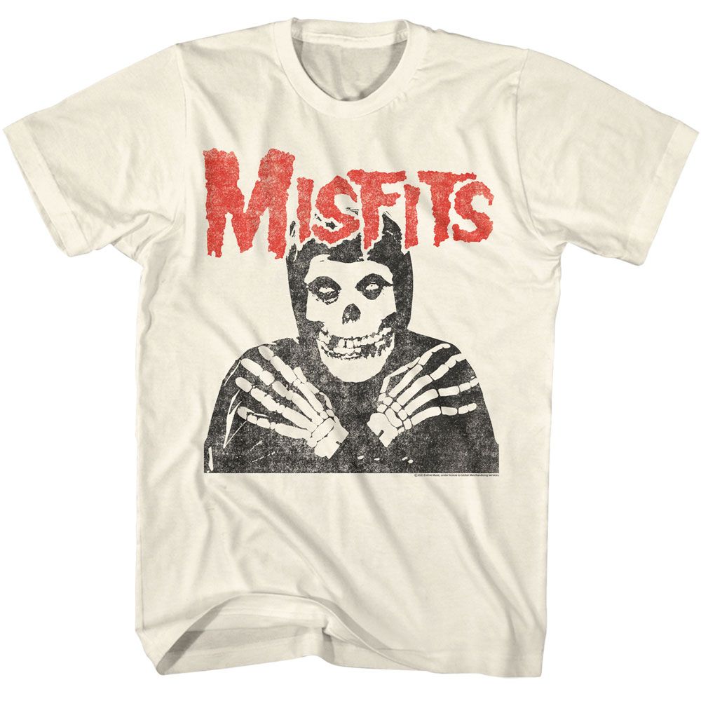 Misfits - Crossed Arms - American Classics - Solid Off-White Adult Short Sleeve T-Shirt