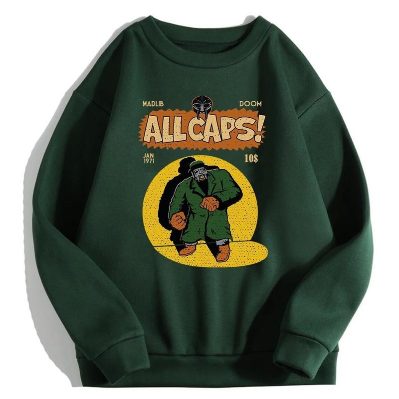 Ma.dlib Do.om All Caps Sweatshirt, Do.om Sweatshirt, hip hop sweatshirt, Rap Music Sweatshirt, Gift For Music Lover