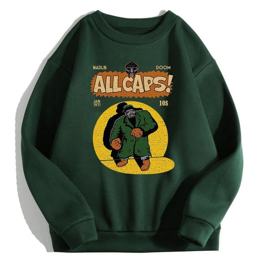 Ma.dlib Do.om All Caps Sweatshirt, Do.om Sweatshirt, hip hop sweatshirt, Rap Music Sweatshirt, Gift For Music Lover