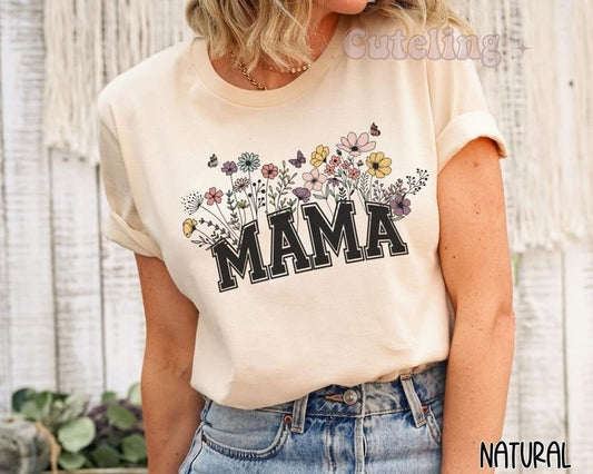 Mama Shirt Wildflowers Mama Tshirt Mothers Day Gift For New Mom Gift Baby Shower Gift Pregnancy Gift Mom Est 2024 Retro Flower Shirt  T-shirt, sweater and Hoodie