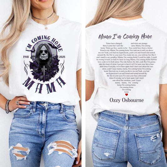 Mama, Im coming home Ozzy Osbourne T-Shirt Casual Streetwear Rock Styles For Fans