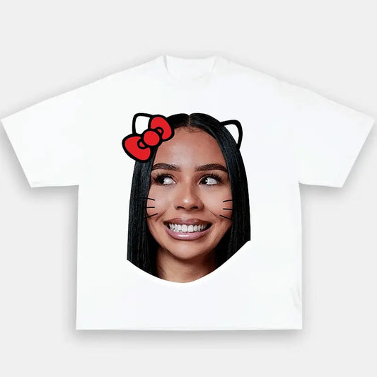Mariah Kitty Cute Tee, Trendy & Fashionable Graphic Print