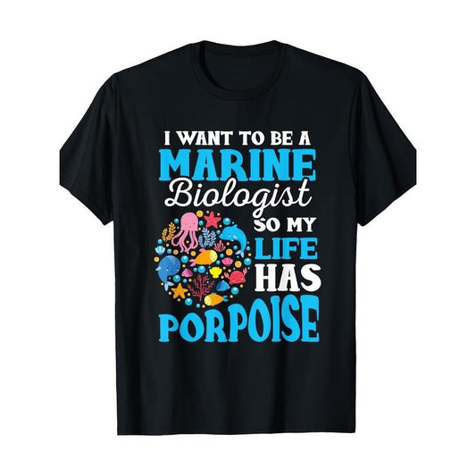 Marine Biology Shirt Future Marine Biology Gift says T-shirt -100% cotton Made in USA