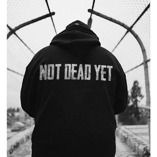 Men's Casual Not Dead Yet Letter Hoodies