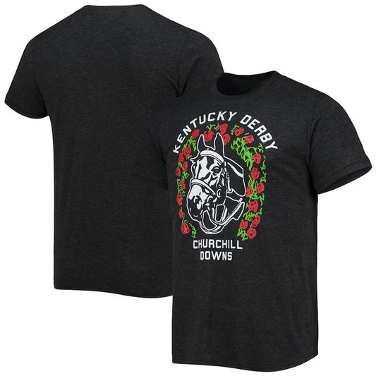 Men's Charcoal Kentucky Derby Shirt, Homage Churchill Downs Tee, Derby Day Racing Fan T-Shirt 2025 AQRBG