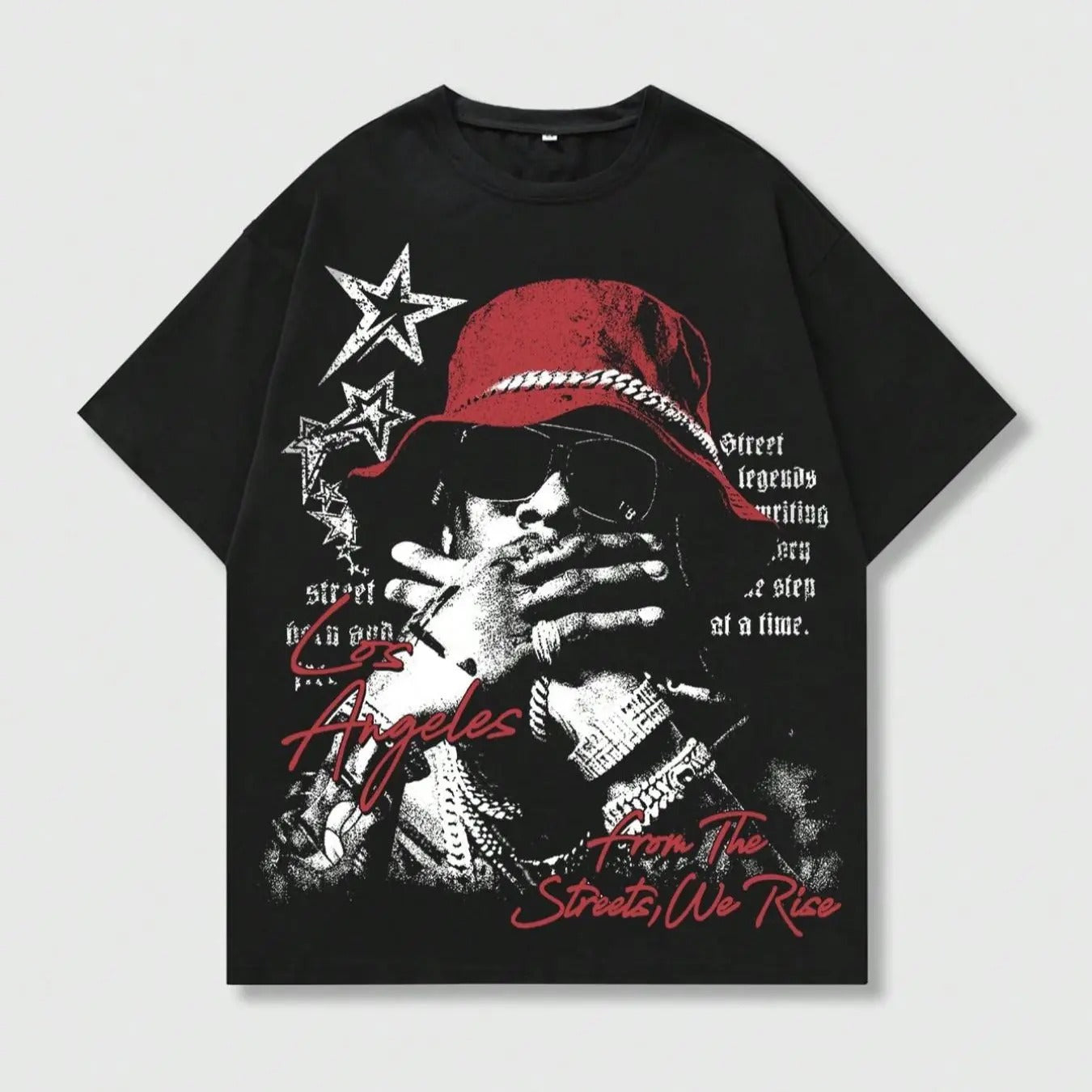 Men's Regular Fit Graphic Print Round Neck Tee, Street Fashion Casual Short Sleeve T-shirt for Daily Wear, Menswear for Summer