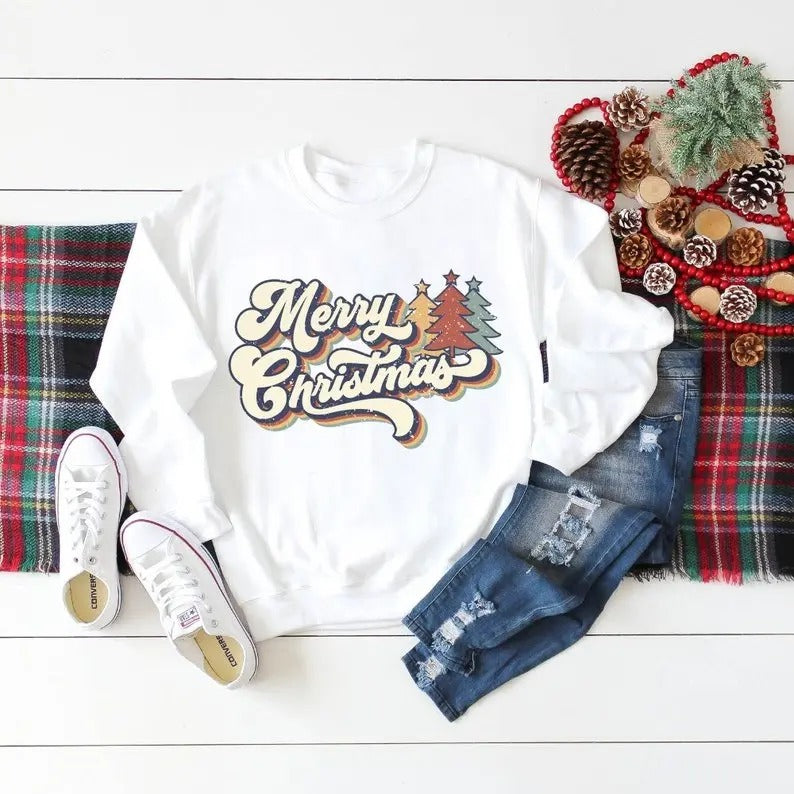 Merry Christmas Shirt,Merry Christmas Shirt,Christmas T shirt, Christmas Family Shirt,Christmas Gift,70s Style Merry Christmas Shirt