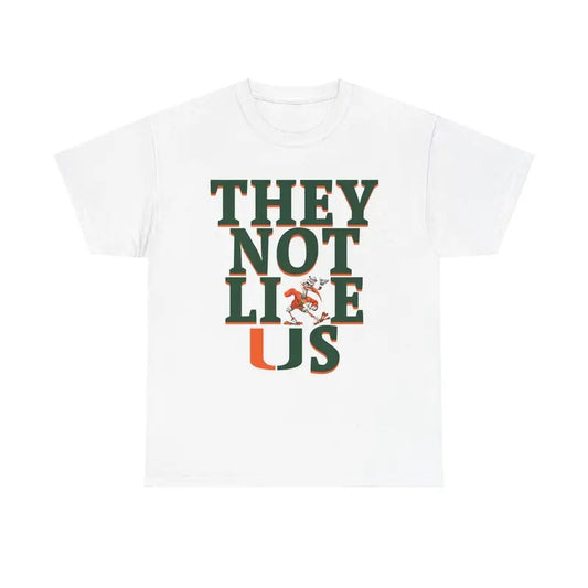 Miami Hurricanes Swag Unisex Tee, NCAA Fan Gift, They Not Like Us Design, College Sports Apparel, Game Day Shirt, Gift for Men for Women