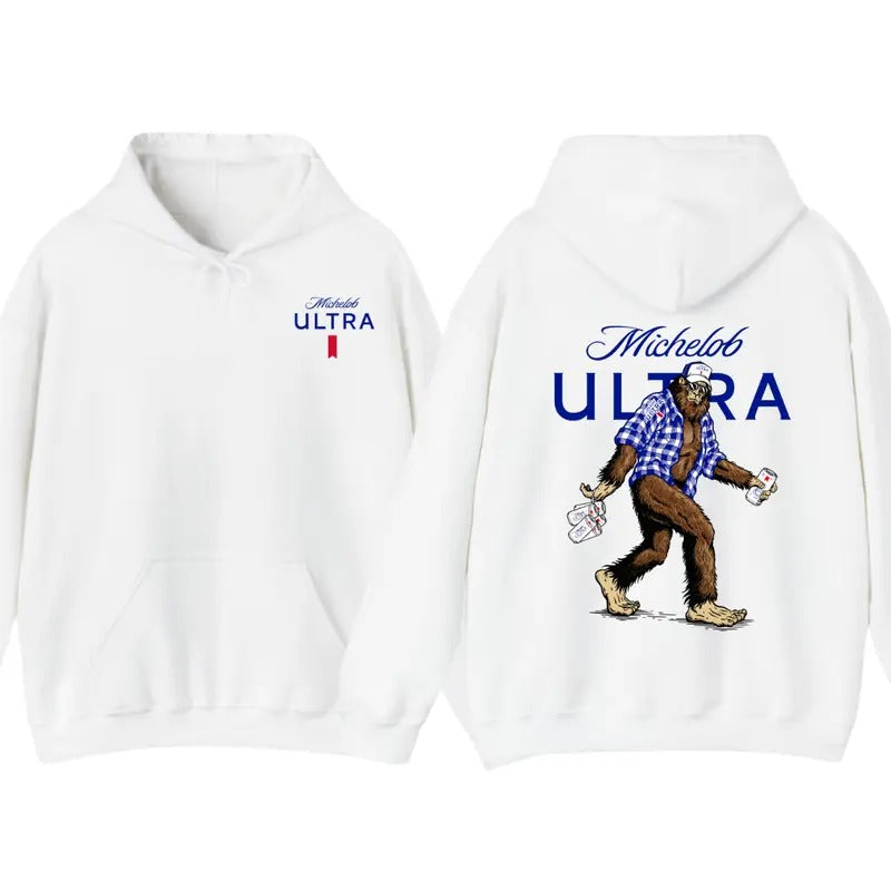 Michelob Ultra Bigfoot TShirt - Embrace the Legendary Outdoors with a Fun Bigfoot Design Sweatshirt, Perfect for Beer Lovers, Trendy Hoodie Classic