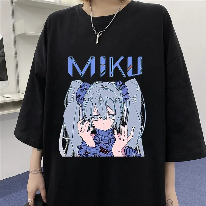 Miku Monochrome Melody - Oversized Gothic Tees