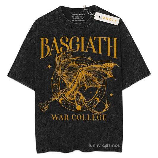 [ Mineral Wash ] Fourth Wing Riders Basgiath War Bookish For Fans Lover Book, Bookish, Graphic Washed Style Shirt