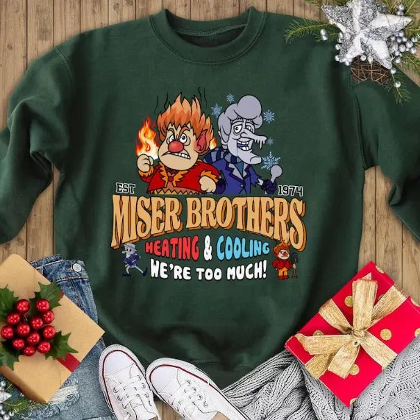 Miser Brothers Heating And Cooling Shirt, Miser Brothers Too Much Shirt, Heating And Cooling Too Much Shirt Fabric Menswear