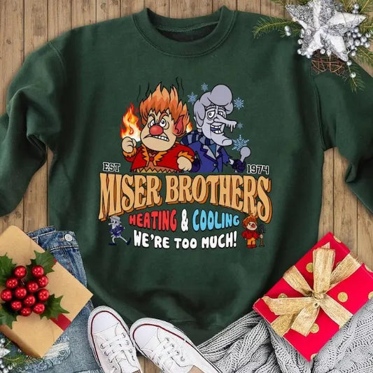 Miser Brothers Heating And Cooling Shirt, Miser Brothers Too Much Shirt, Heating And Cooling Too Much Shirt Fabric Menswear
