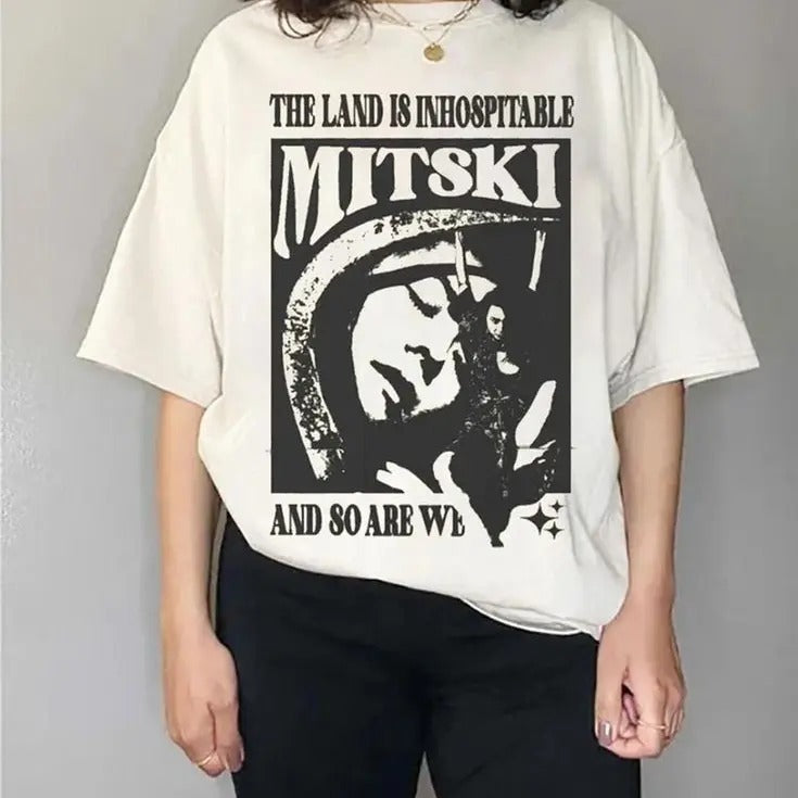 Mitski Album Shirt, The Land Is Inhospitable Inspired Aesthetic Graphic Tee