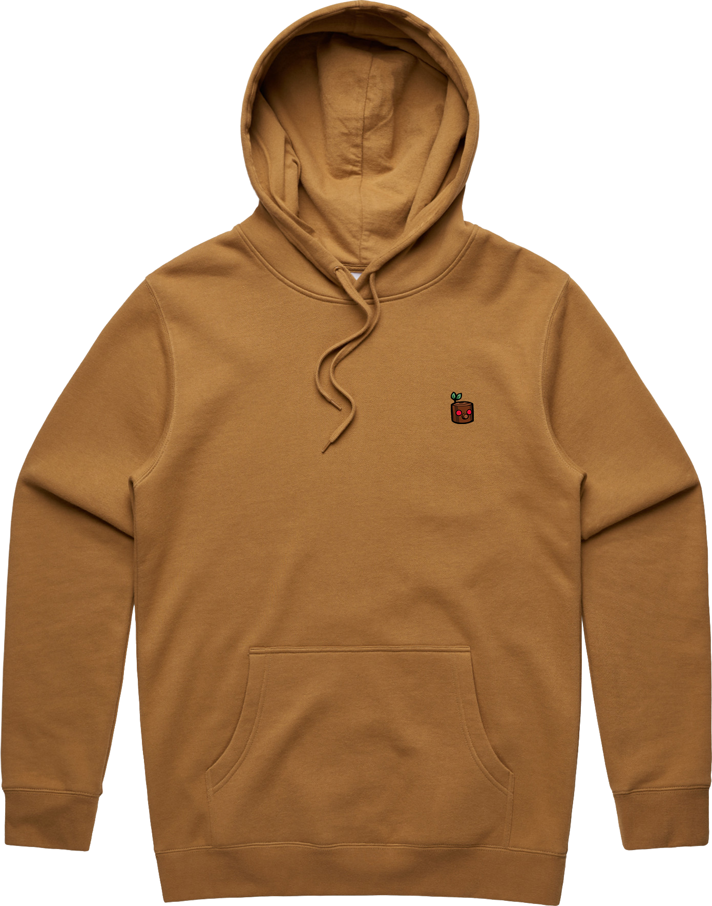 TEKKEN - 'Mokujin' Small Logo Embroidered Pullover Hoodie - Camel