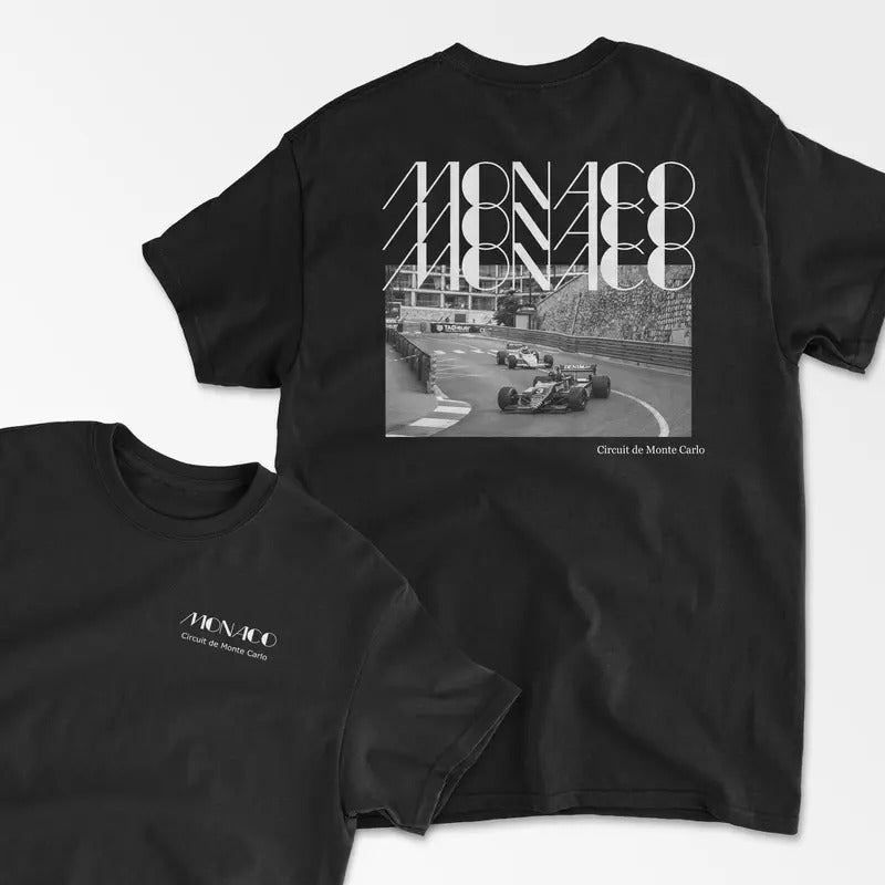 Monaco Racing T-shirt, Formula Inspired Shirt, Circuit Monte Carlo Shirt, Aesthetic Racing Track Clothing, Motorsport Apparel, Car Merch, Menswear