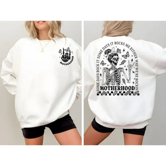 Motherhood Shirt Some Days I Rock It Retro Mama Sweatshirt Rock Mom Funny Mom Tshirt Cute Mom Hoodie Mom Life Shirt Comfort Colors Tee TK62GNstyle{n002}2