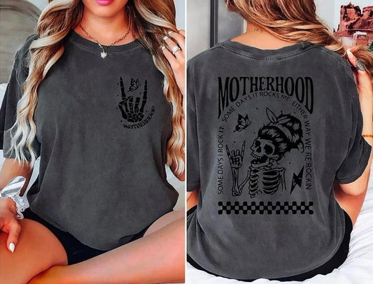 Motherhood Sometimes I Rock It Sometimes It Rocks Me Shirt, Mama Sweater, Mom Shirt, Rocker Mom Sweatshirt, Mothers Day Shirt