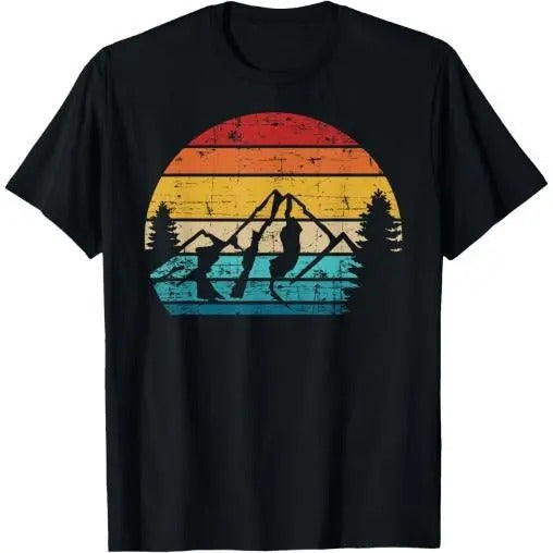 Mountains vintage Camping T-Shirt Made in USA