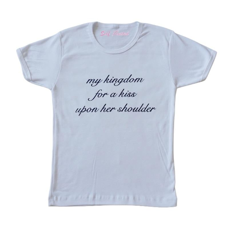 My kingdom for a kiss upon her shoulder baby tee l Jeff Buckley lyrics graphic tee