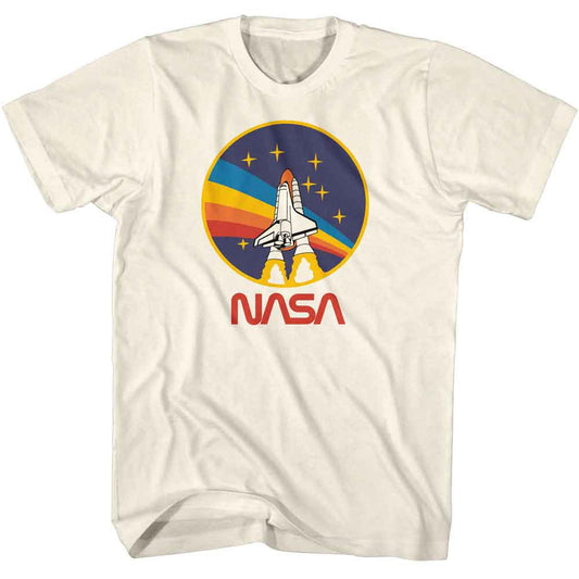 NASA - Patch Style - American Classics - Natural Adult Short Sleeve T-Shirt