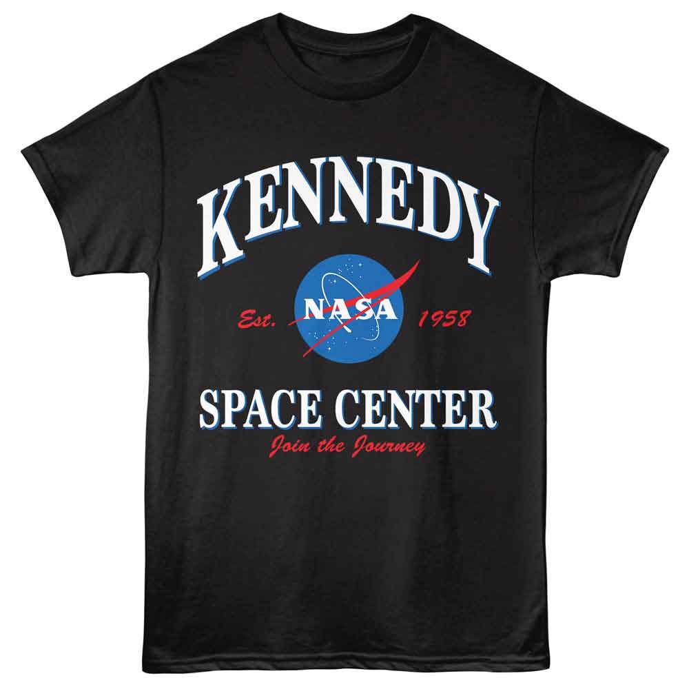 NASA - Kennedy Space Center - American Classics - Black Solid Adult Short Sleeve T-Shirt