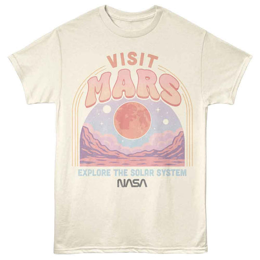 NASA - Visit Mars - American Classics - Natural Adult Short Sleeve T-Shirt