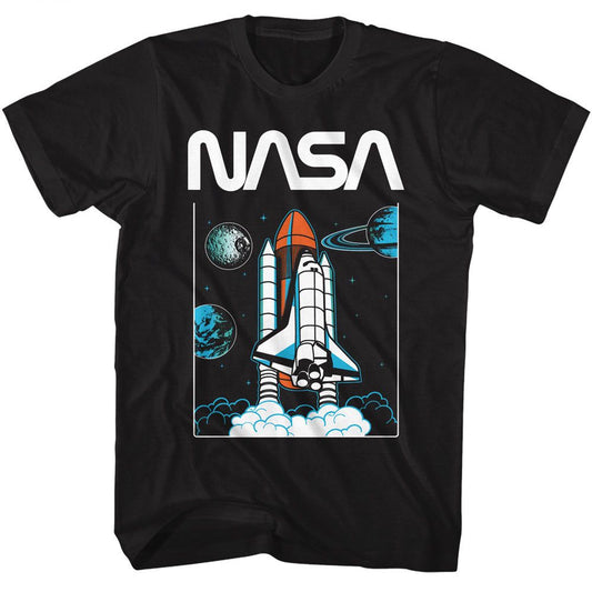 NASA - Planets - American Classics - Solid Black Adult Short Sleeve T-Shirt