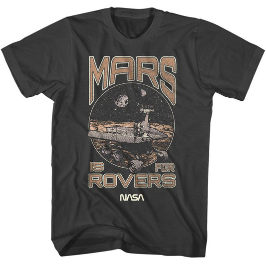 NASA - Mars Is For Rovers - American Classics - Solid Gray Adult Short Sleeve T-Shirt