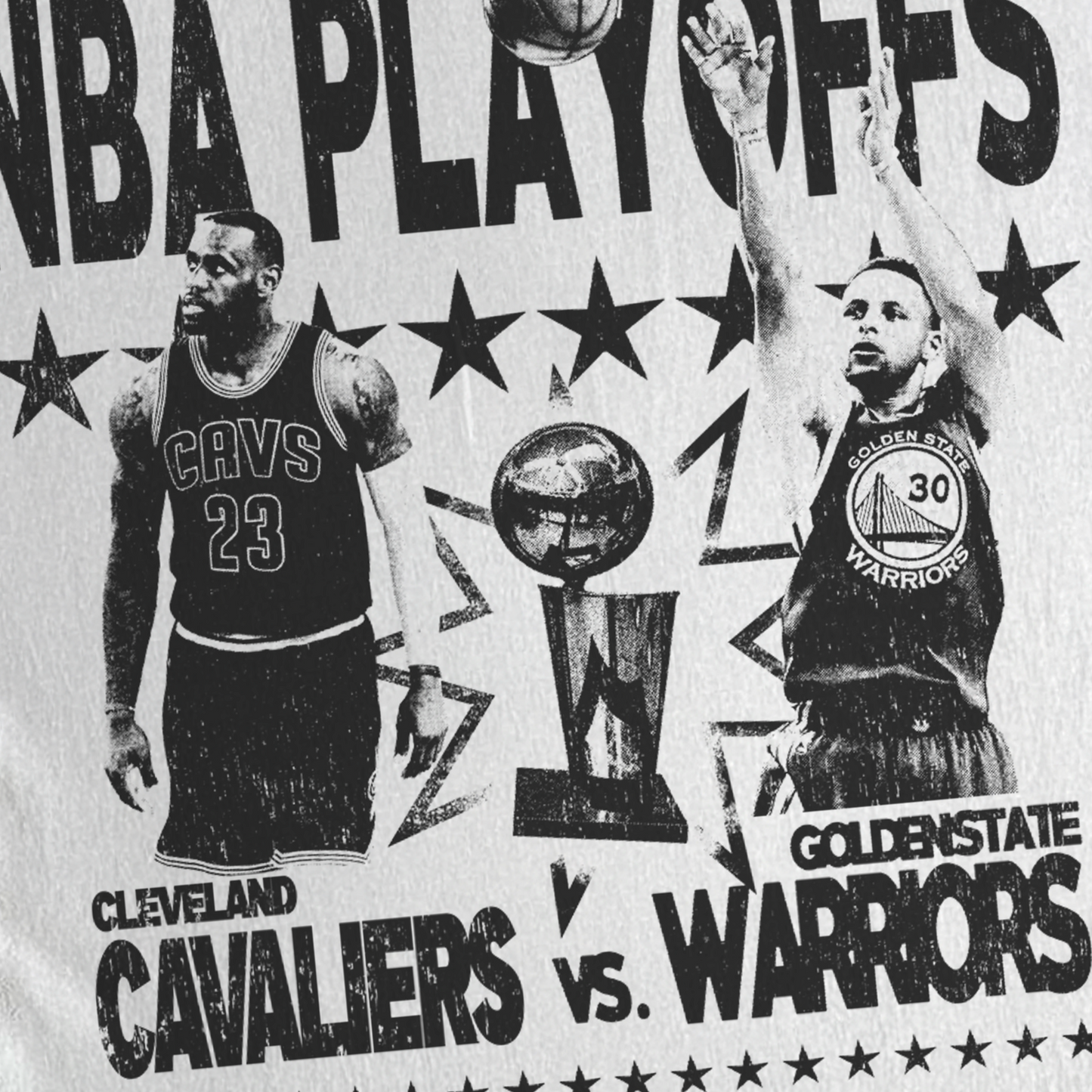 2016 'NBA PLAYOFFS' HEAVYWEIGHT TITLE CARD T-SHIRT