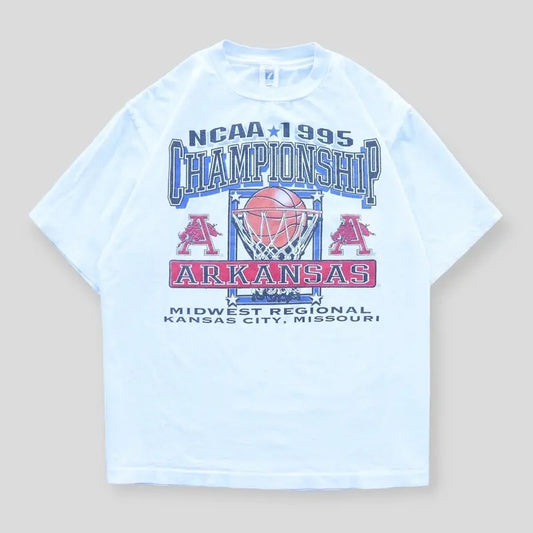 NCAA 1995 Championship Midwest Regional Arkansas Razorbacks Tee Vintage Shirt