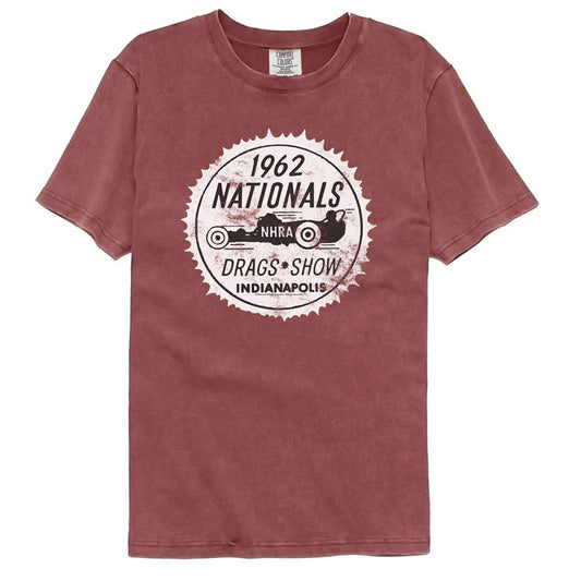 NHRA - 62 Nationals - American Classics - Solid Red Adult Short Sleeve Comfort Color T-Shirt