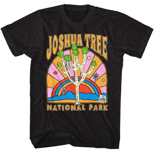 National Parks - Joshua Tree - American Classics - Solid Black Adult Short Sleeve T-Shirt