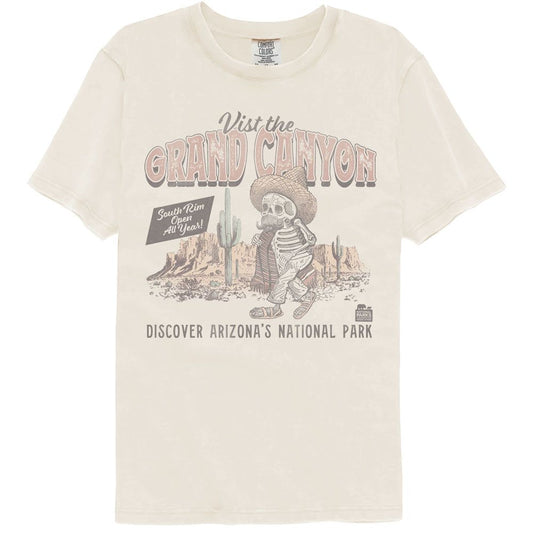National Parks - Visit The Grand Canyon - American Classics - Solid Beige Adult Short Sleeve Comfort Color T-Shirt