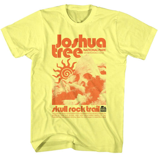 National Parks - Joshua Tree Skull Rock - American Classics - Heather Yellow Adult Short Sleeve T-Shirt