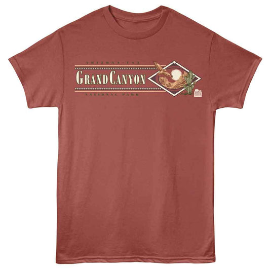 National Parks - Grand Canyon Vintage - American Classics - Red Solid Adult Short Sleeve T-Shirt