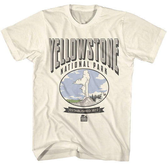 National Parks - Est 1872 - American Classics - Solid Off-White Adult Short Sleeve T-Shirt