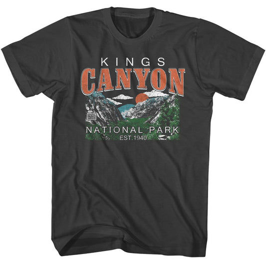 National Parks - Kings Canyon - American Classics - Solid Gray Adult Short Sleeve T-Shirt