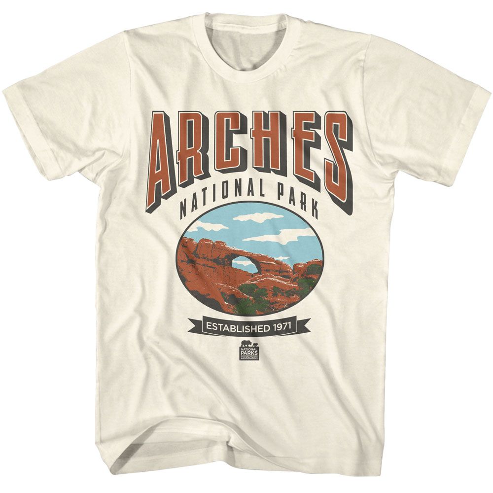 National Parks - Arches - American Classics - Solid Off-White Adult Short Sleeve T-Shirt Style001