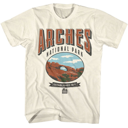 National Parks - Arches - American Classics - Solid Off-White Adult Short Sleeve T-Shirt Style001