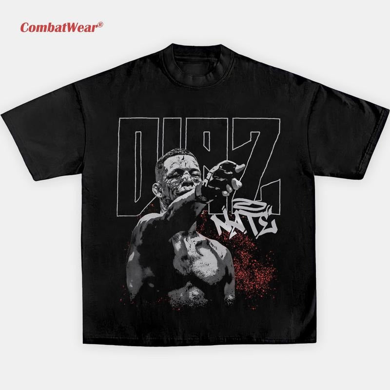 Nate Diaz Shirt, Vintage UFC 90s Graphic MMA Tee, Boxing T-shirt, UFC MMA Shirt, Gym Wear, Gift for Fighters, Sports Apparel