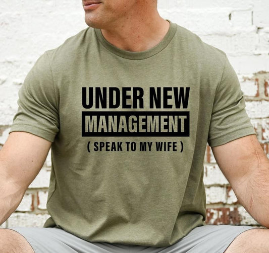 New Husband Shirt, Newly Married Shirt, Under New Management, Husband Gift, Funny Wedding Shirt, Husband To Be, Engagement Gifts, Newlywed Menswear Top Underwear Streetwear