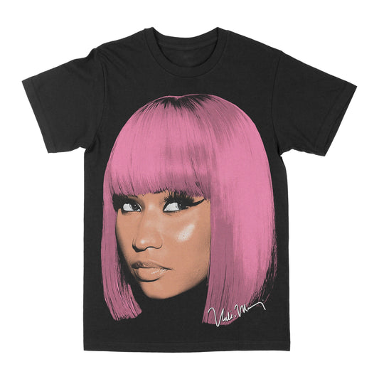 Nicki Minaj "Big Face Pink Hair" Graphic Tee Style001