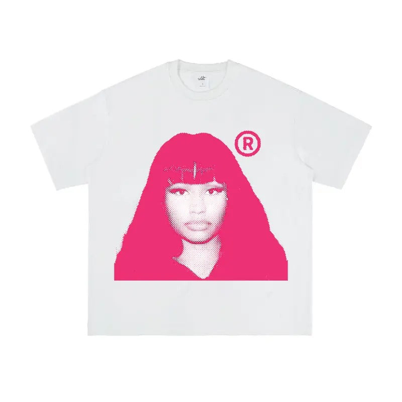 Nickii Pink Big Face Minaj Graphic Rap Tee